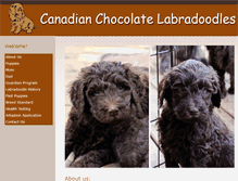 Tablet Screenshot of canadianchocolatelabradoodles.com